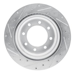 Chevrolet Express 4500 Brake Rotor (1) - Rear Right - R1 Concepts - Drilled & Slotted - Silver - `09-`20
